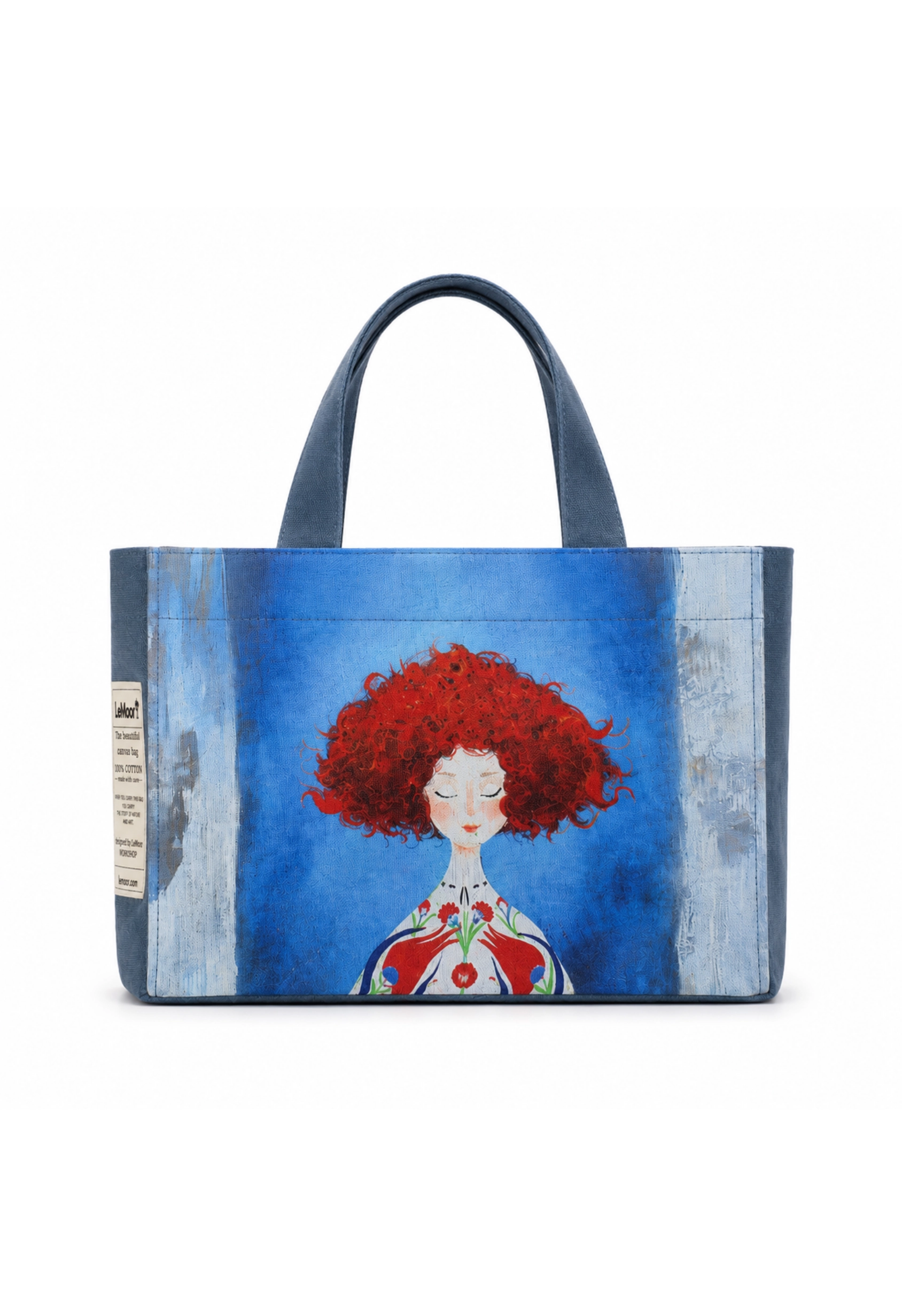 Hibiscus Mumlu Kanvas Özel Tasarım Baskılı Tote Bag