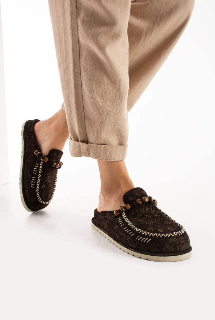 Lemoors- Rumi- Suede Leather- Extra Soft Insole- Dark Brown