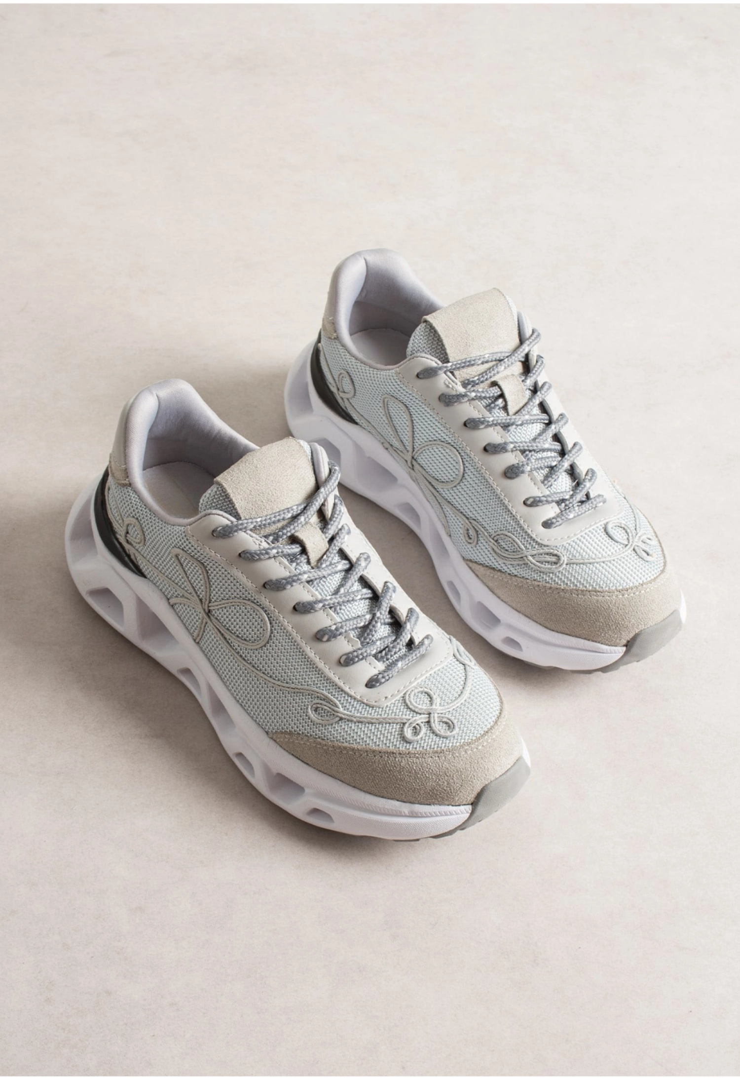 Lemoors Mia Fileli Yüzey Havalı Hafif Yumuşak Tabanlı Sneaker