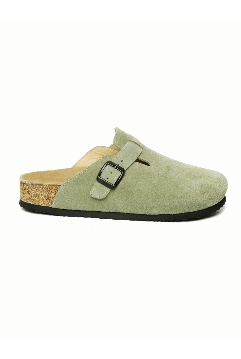 Costa- Natural Cork- Suede Leather- Avocado