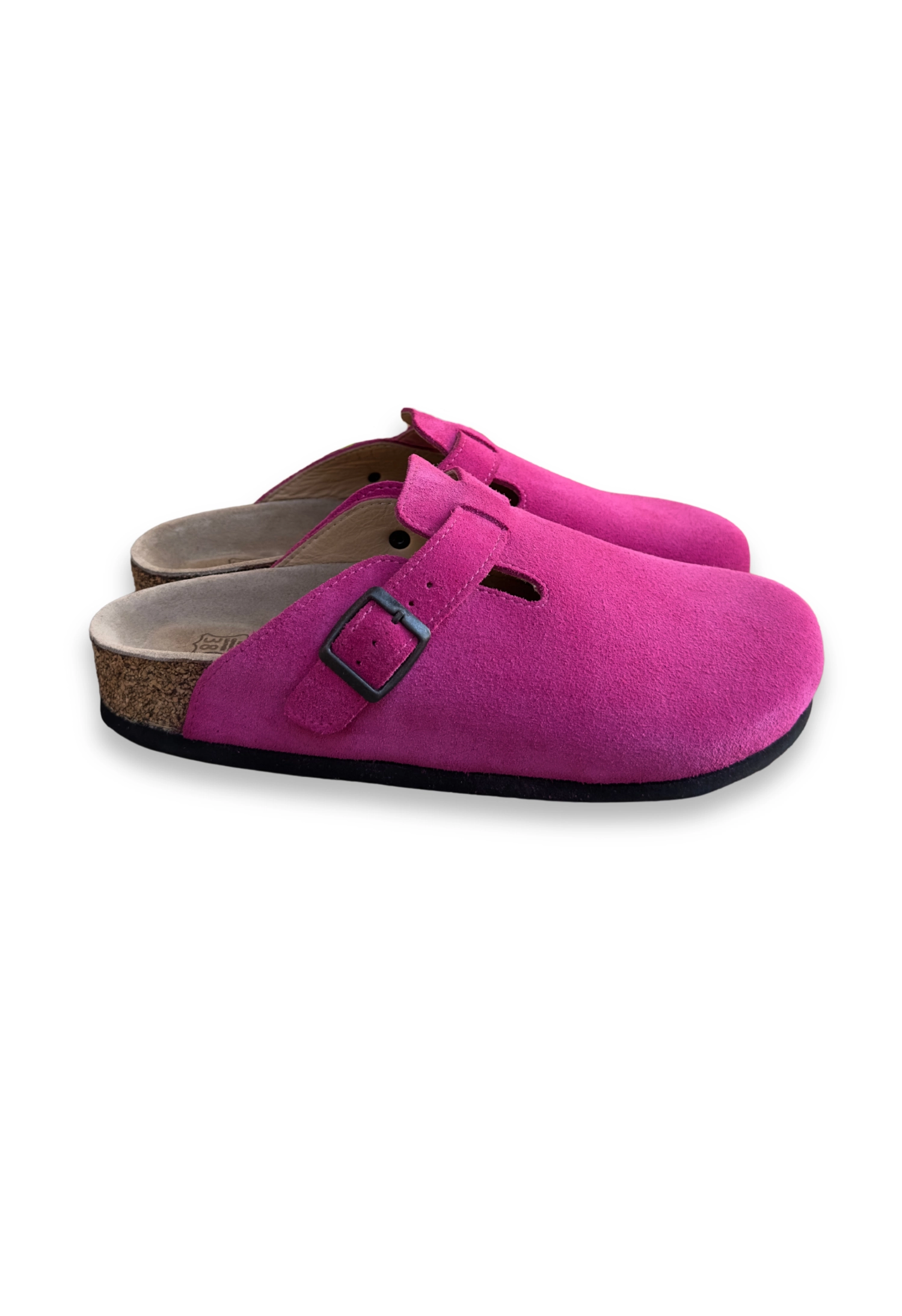 Susana- Natural Cork- Suede Leather- Fushsia