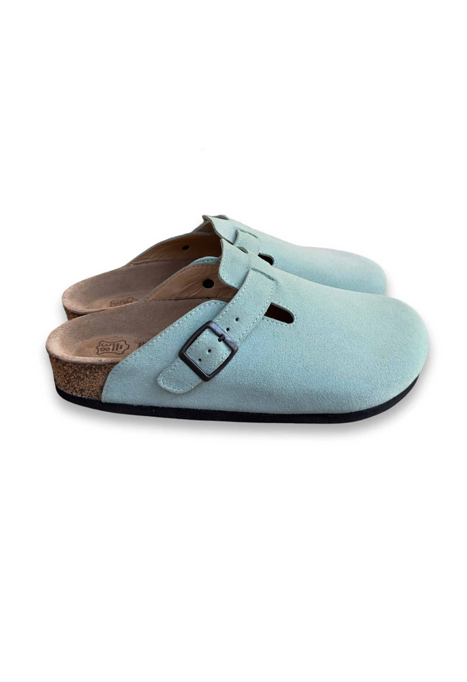 Susana- Natural Cork- Suede Leather- Mint