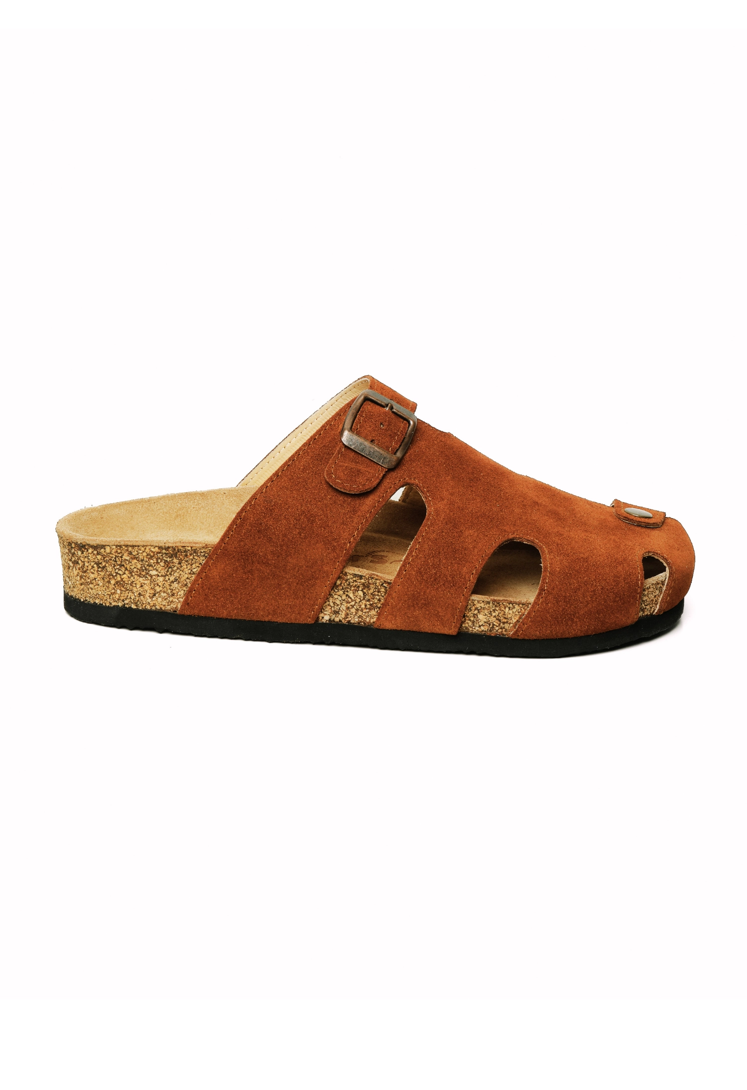 Marta- Natural Cork- Suede Leather- Cinnamon Powder