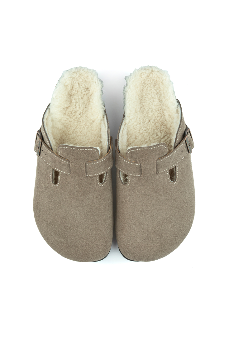Susana Shearling- Natural Cork- Suede Shearling- Mink