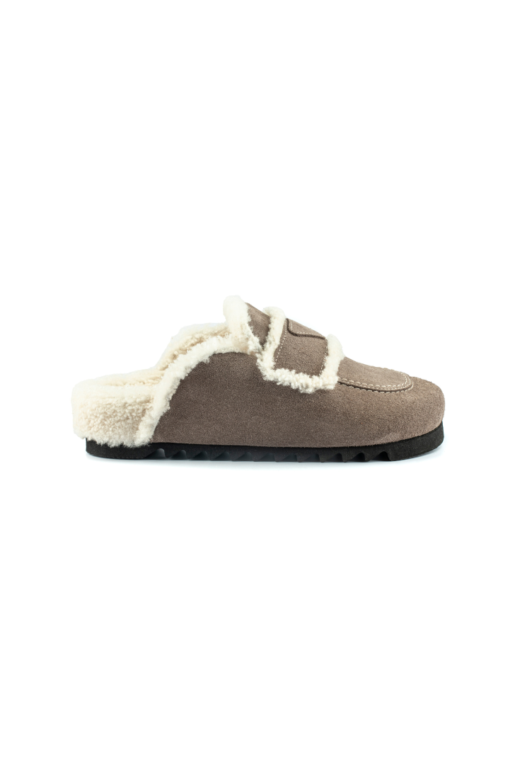 Angel Shearling- Natural Cork/ Suede Shearling- Mink