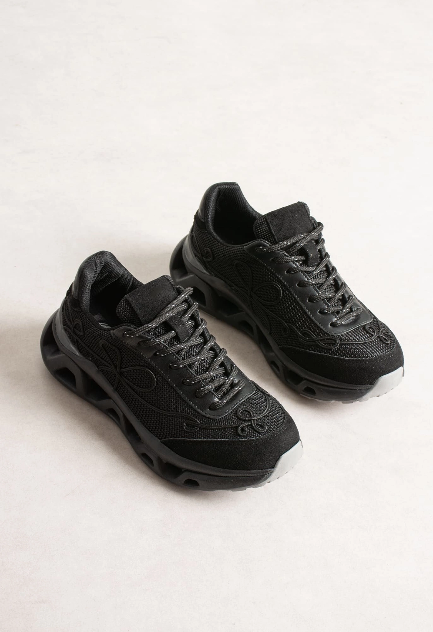 Lemoors Mia Fileli Yüzey Havalı Hafif Yumuşak Tabanlı Sneaker