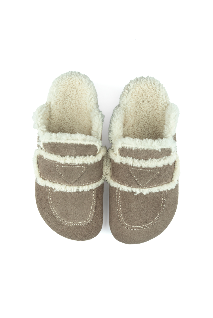 Angel Shearling- Natural Cork/ Suede Shearling- Mink