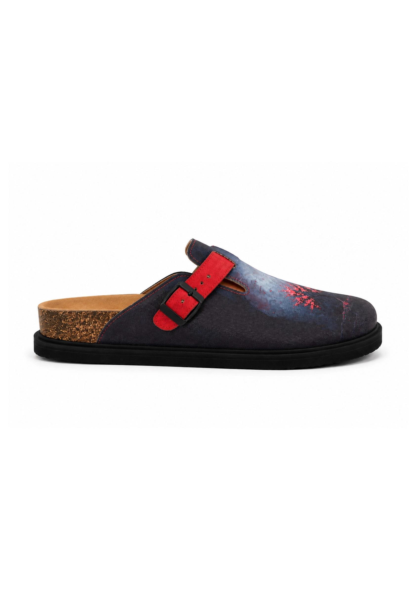 Justine- Natural Cork- Printed Waxed Canvas- Antrasit