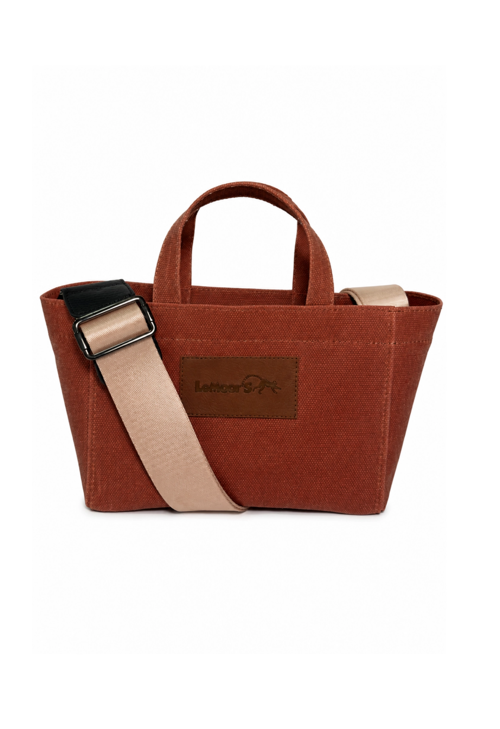 Tiny Hibiscus Kiremit Rengi Mumlu Kanvas Tote Bag