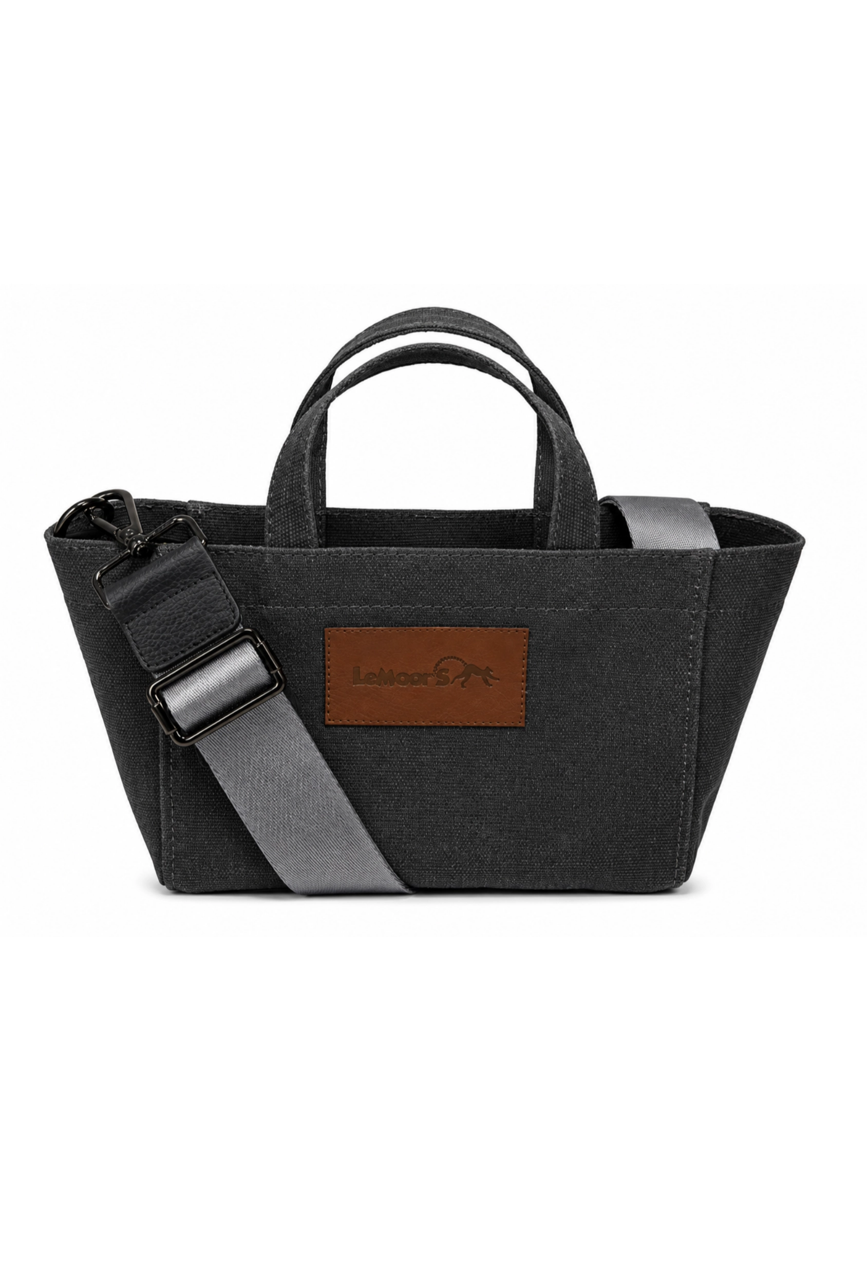 Tiny Hibiscus Siyah Mumlu Kanvas Tote Bag