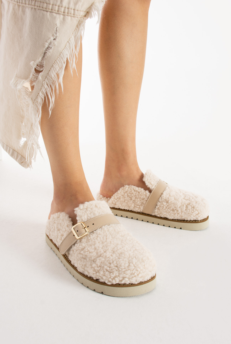 Lemoors Jennifer Koyun Tüylü Eva Terlik Ekru Rengi