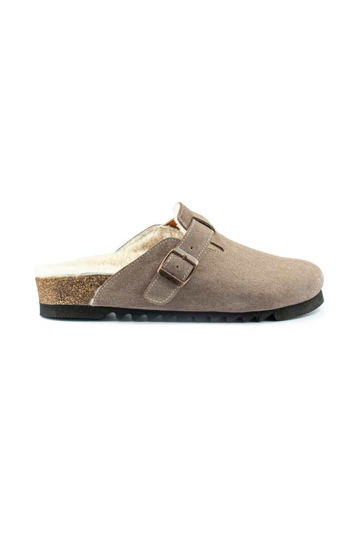 Costa Shearling- Natural Cork/ Suede Leather- Mink