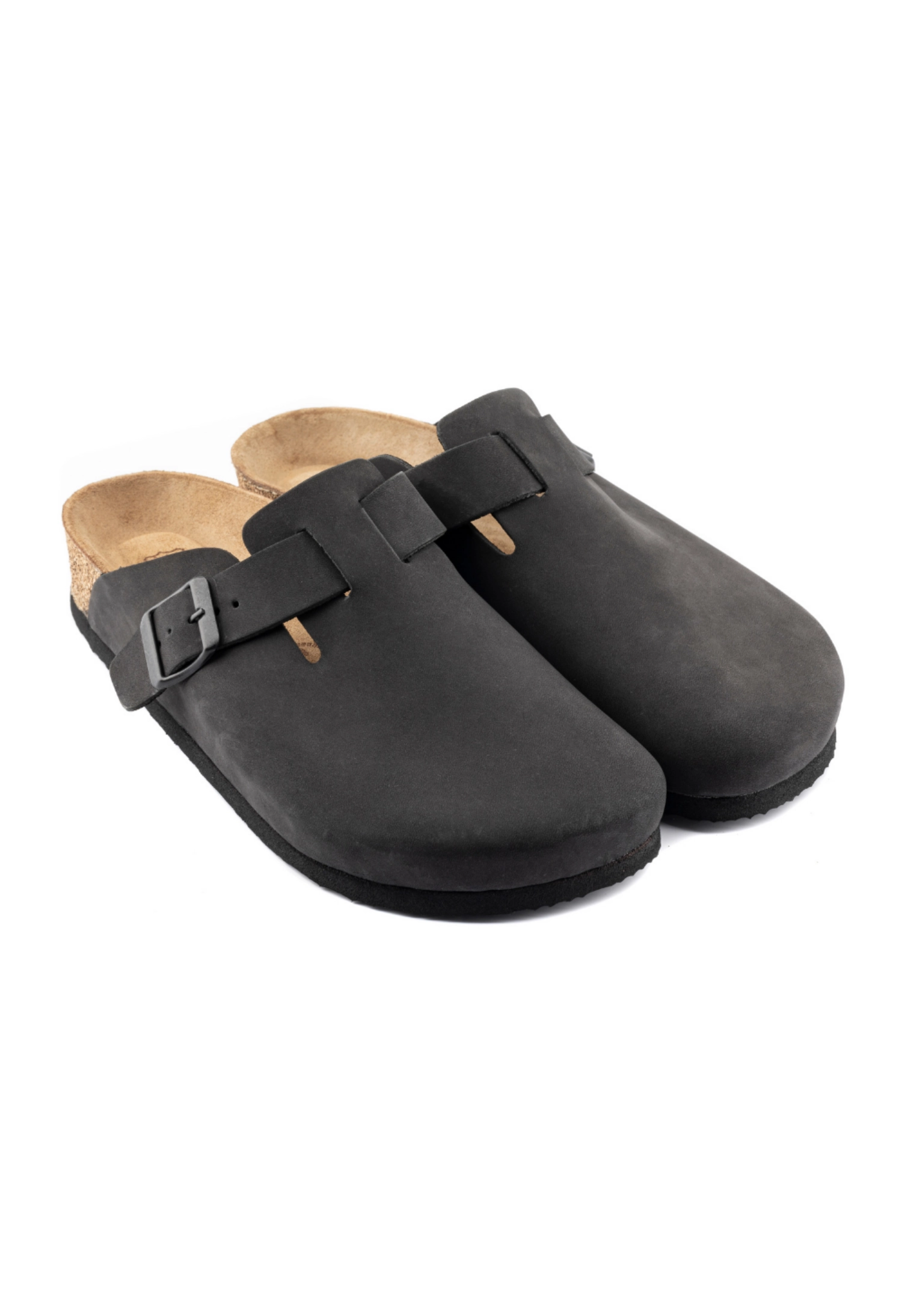Costa- Natural Cork- Nubuck Leather- Black