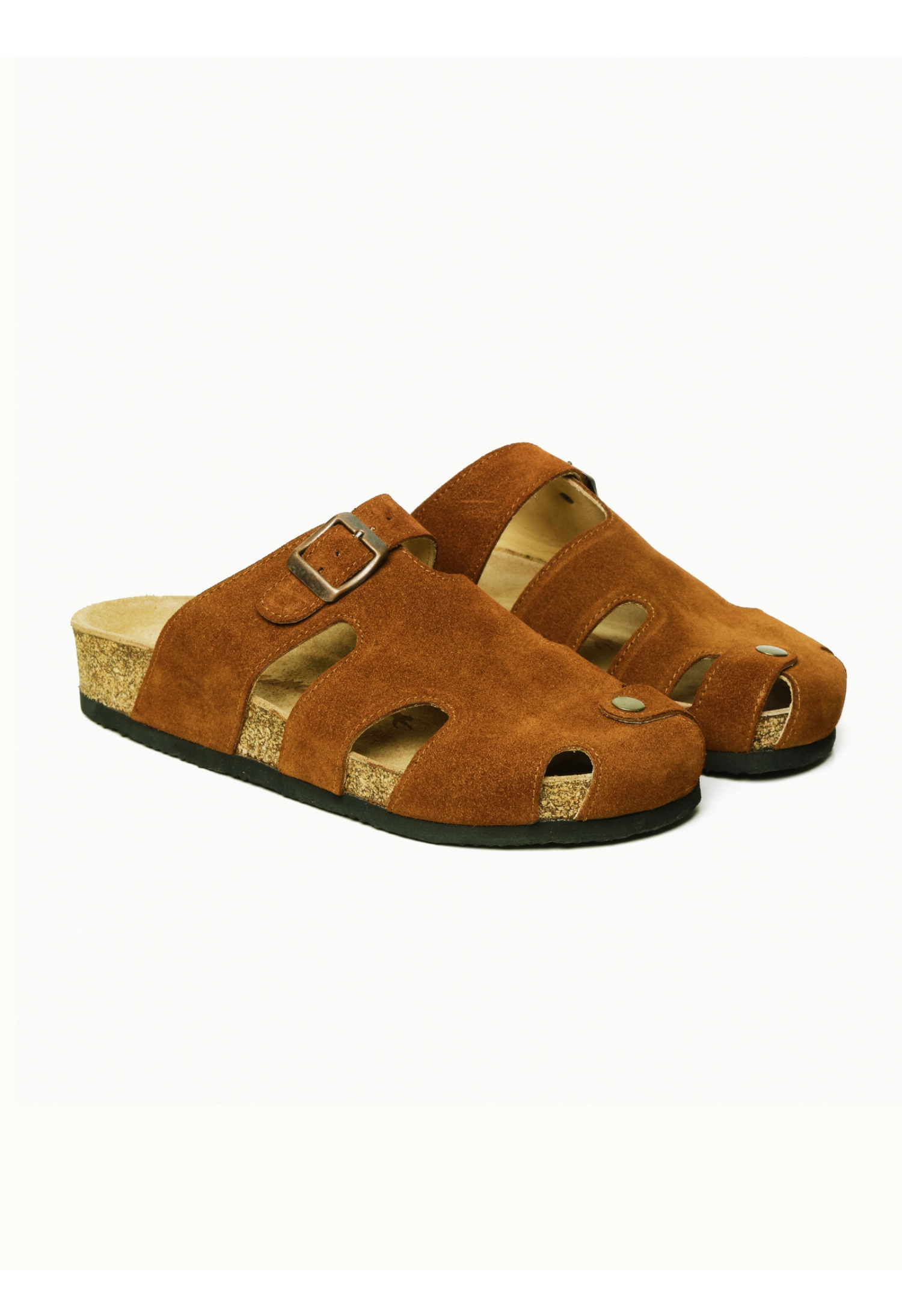 Diego- Natural Cork- Suede Leather- Cinnamon Powder