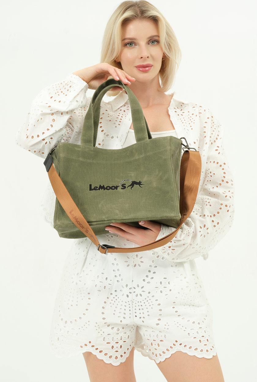 Lemoors Hibiscus- Mumlu Kanvas- Kadın Omuz Çantası