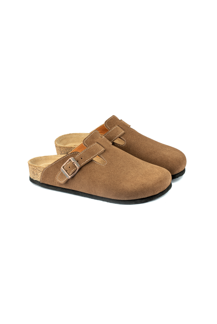Susana- Natural Cork- Suede Leather- Brown