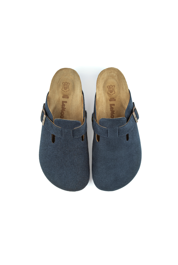 Costa- Natural Cork- Suede Leather- Navy Blue