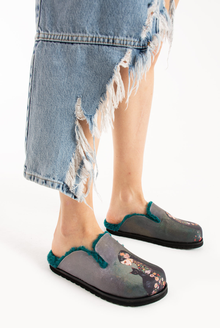 Lemoors Susana Özel Tasarım Koyun Tüylü Eva Terlik