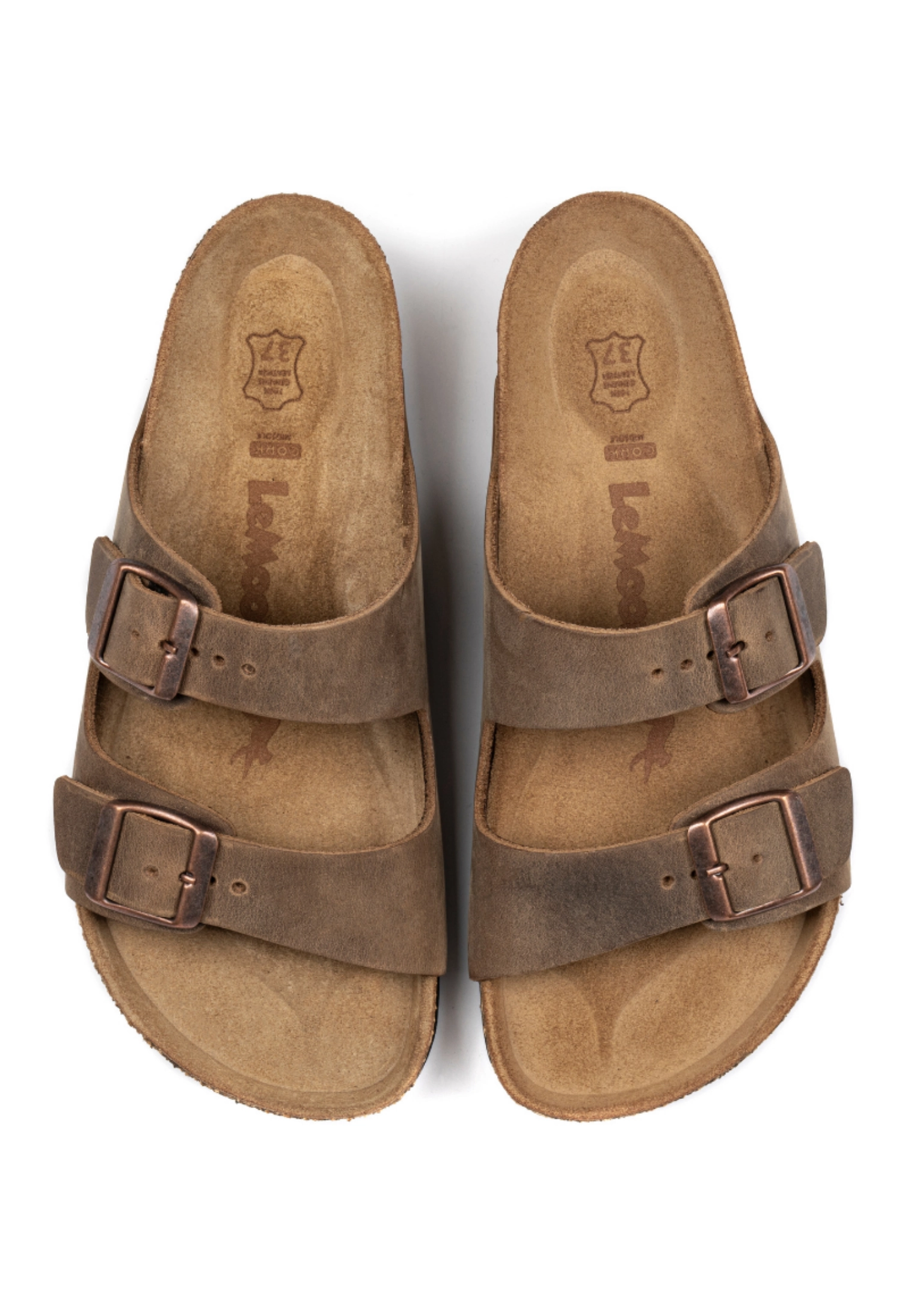 Maria- Natural Cork- Oiled Leather- Tabacco