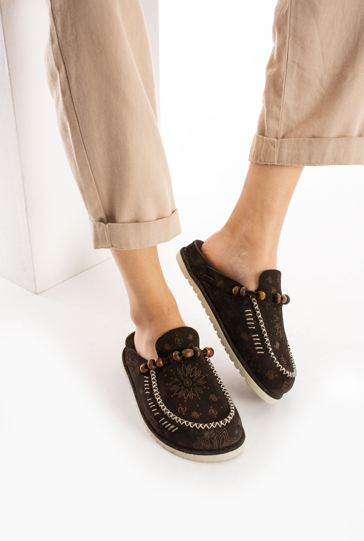 Lemoors- Rumi- Suede Leather- Extra Soft Insole- Dark Brown