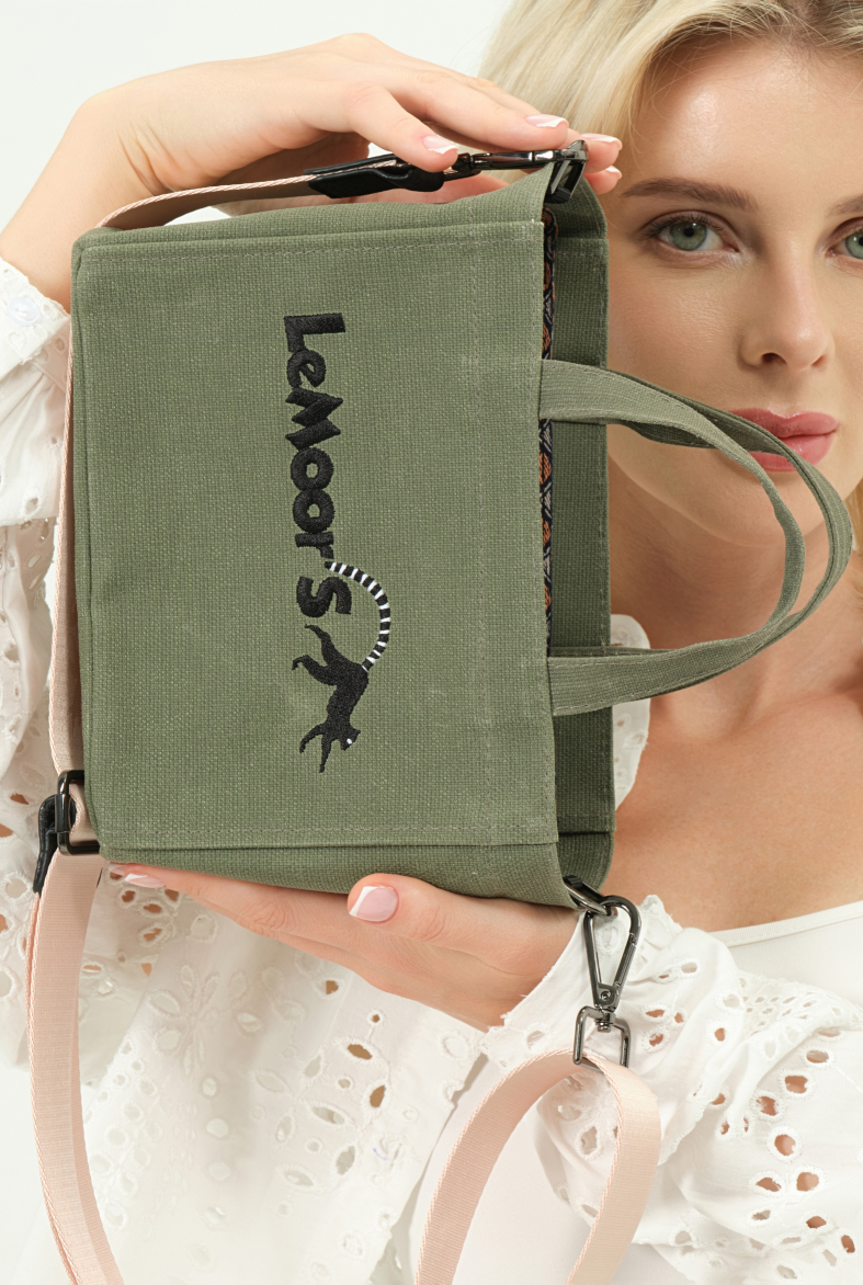 Lemoors Hibiscus- Mumlu Kanvas- Kadın El Çantası