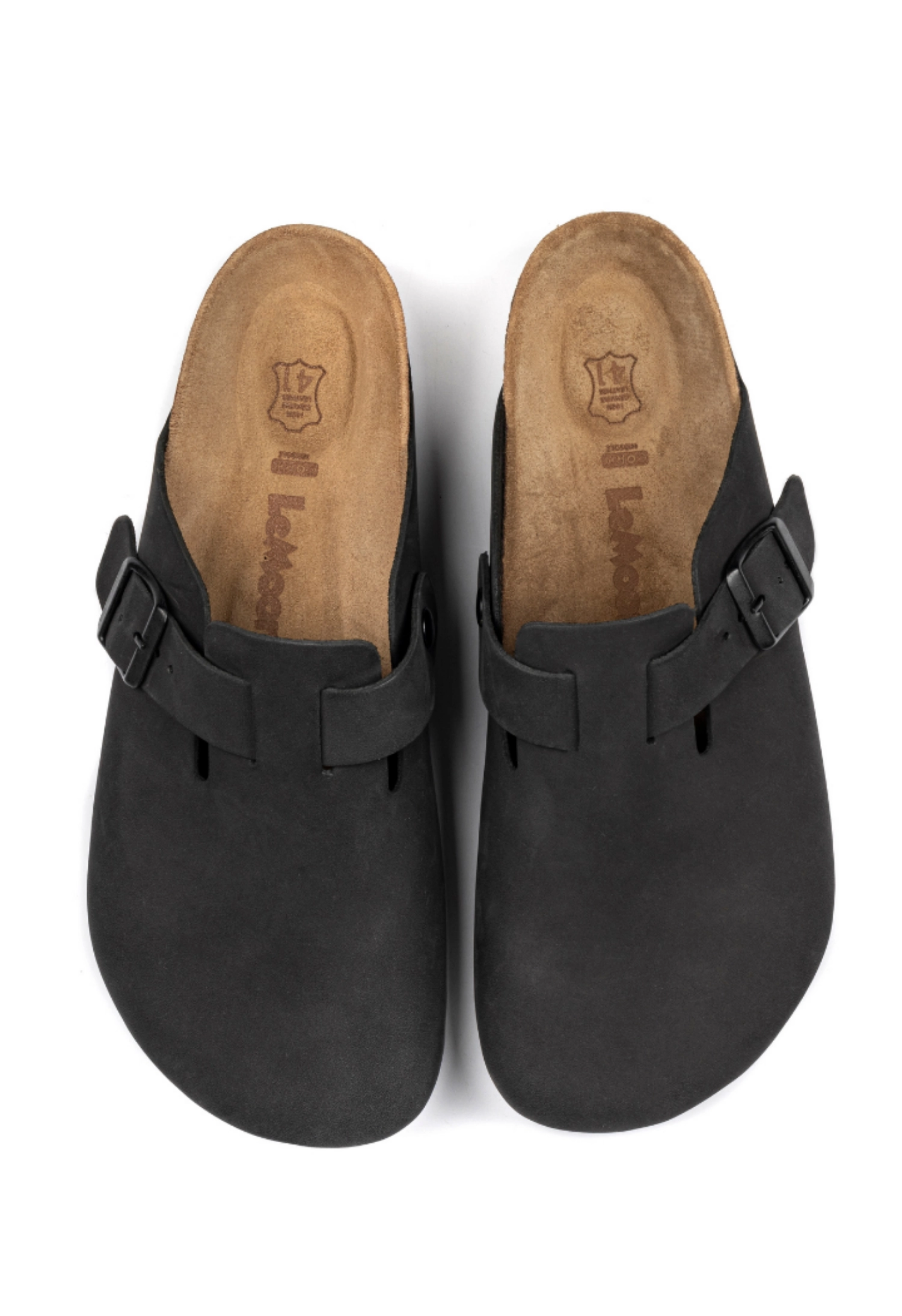 Costa- Natural Cork- Nubuck Leather- Black