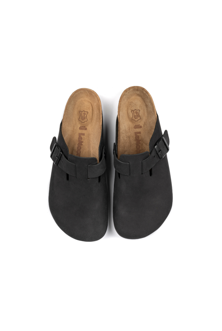 Costa- Natural Cork- Nubuck Leather- Black