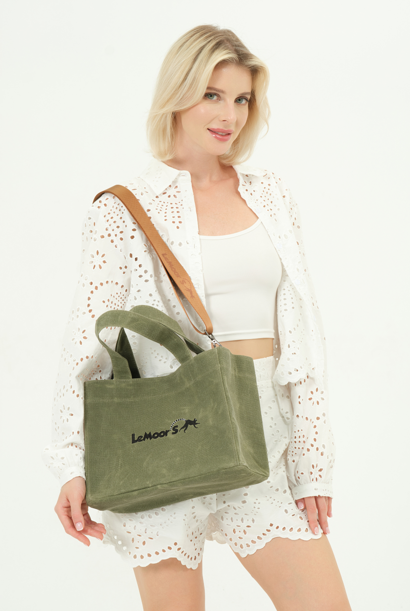 Lemoors Hibiscus- Mumlu Kanvas- Kadın Omuz Çantası