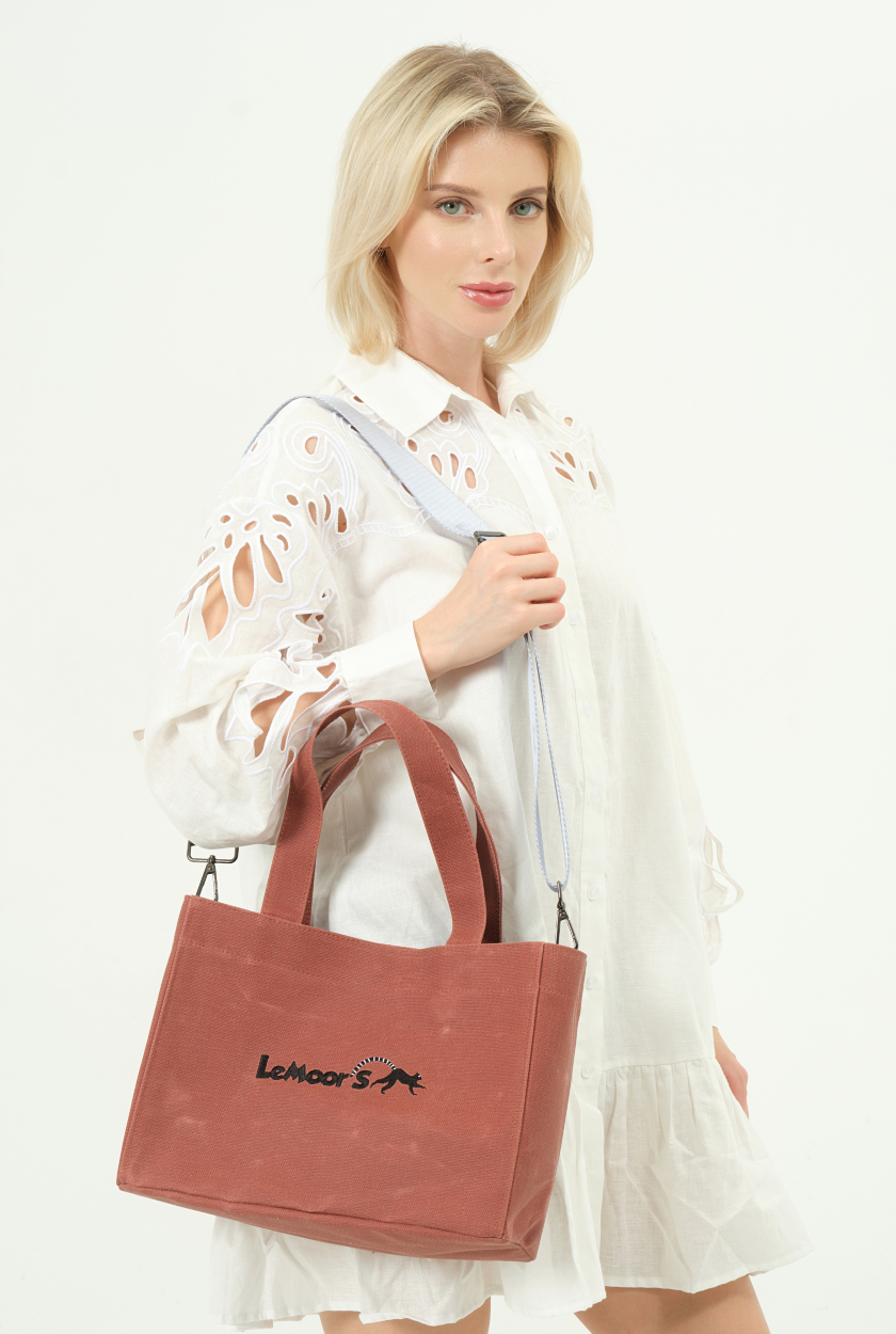 Lemoors Hibiscus- Mumlu Kanvas- Kadın Omuz Çantası