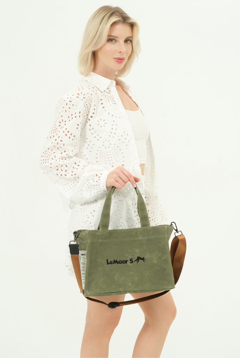 Lemoors Hibiscus- Mumlu Kanvas- Kadın Omuz Çantası