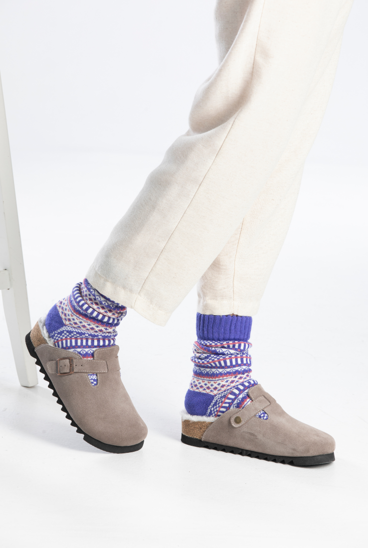 Susana Shearling- Natural Cork- Suede Shearling- Mink