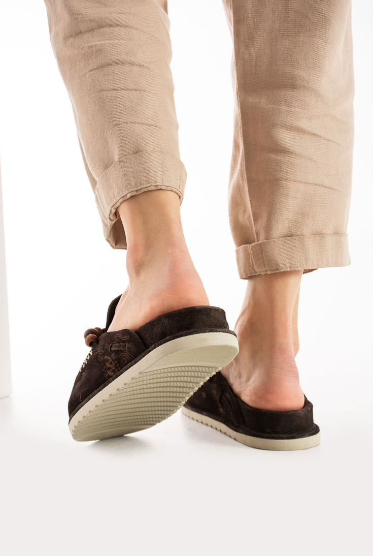 Lemoors- Rumi- Suede Leather- Extra Soft Insole- Dark Brown