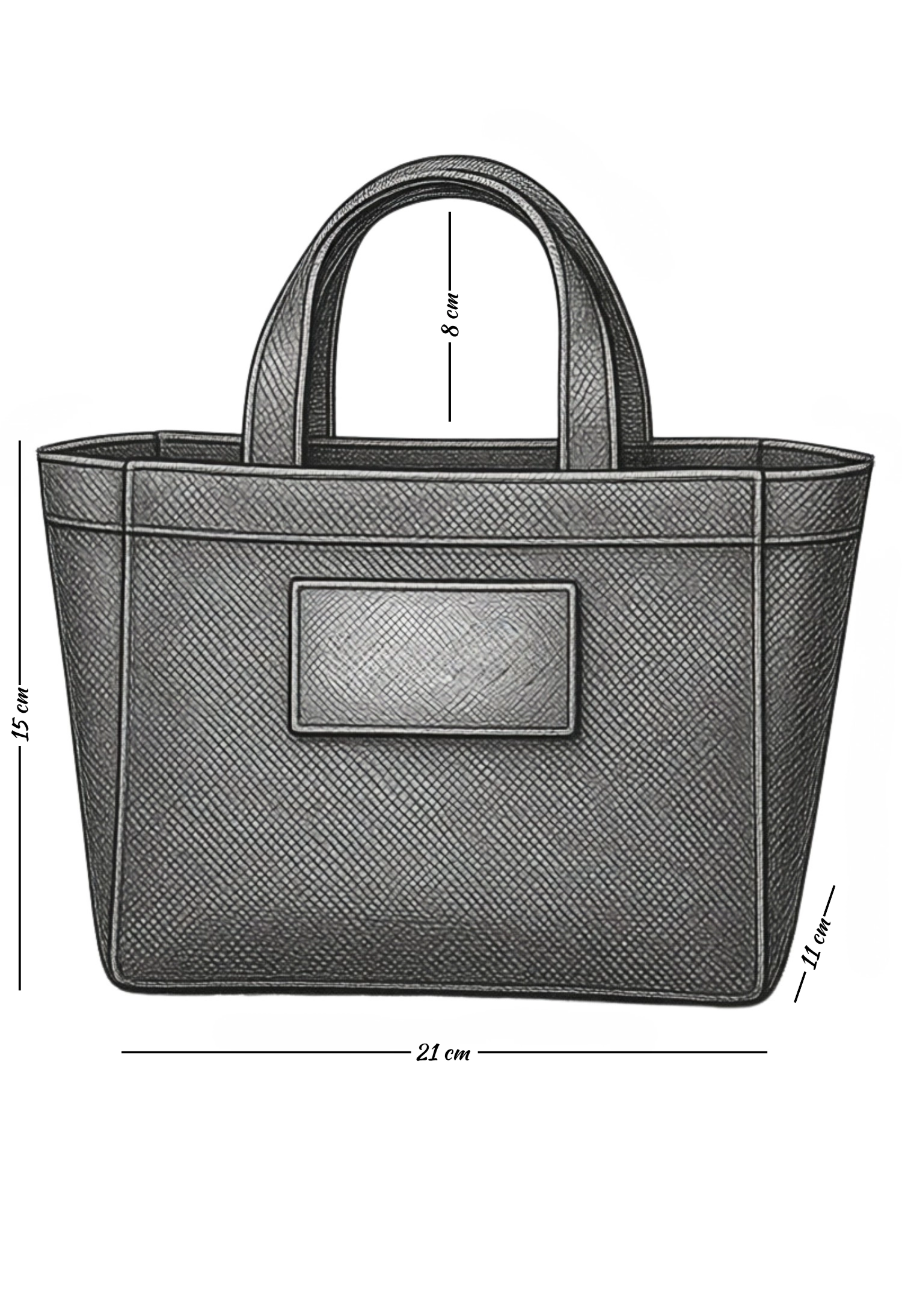 Tiny Hibiscus Koyu Mavi Mumlu Kanvas Tote Bag