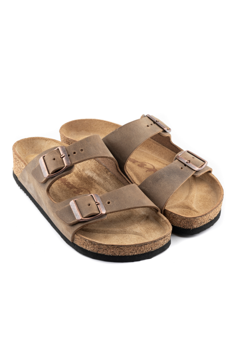 Maria- Natural Cork- Oiled Leather- Tabacco