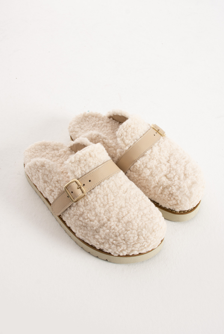 Lemoors Jennifer Koyun Tüylü Eva Terlik Ekru Rengi