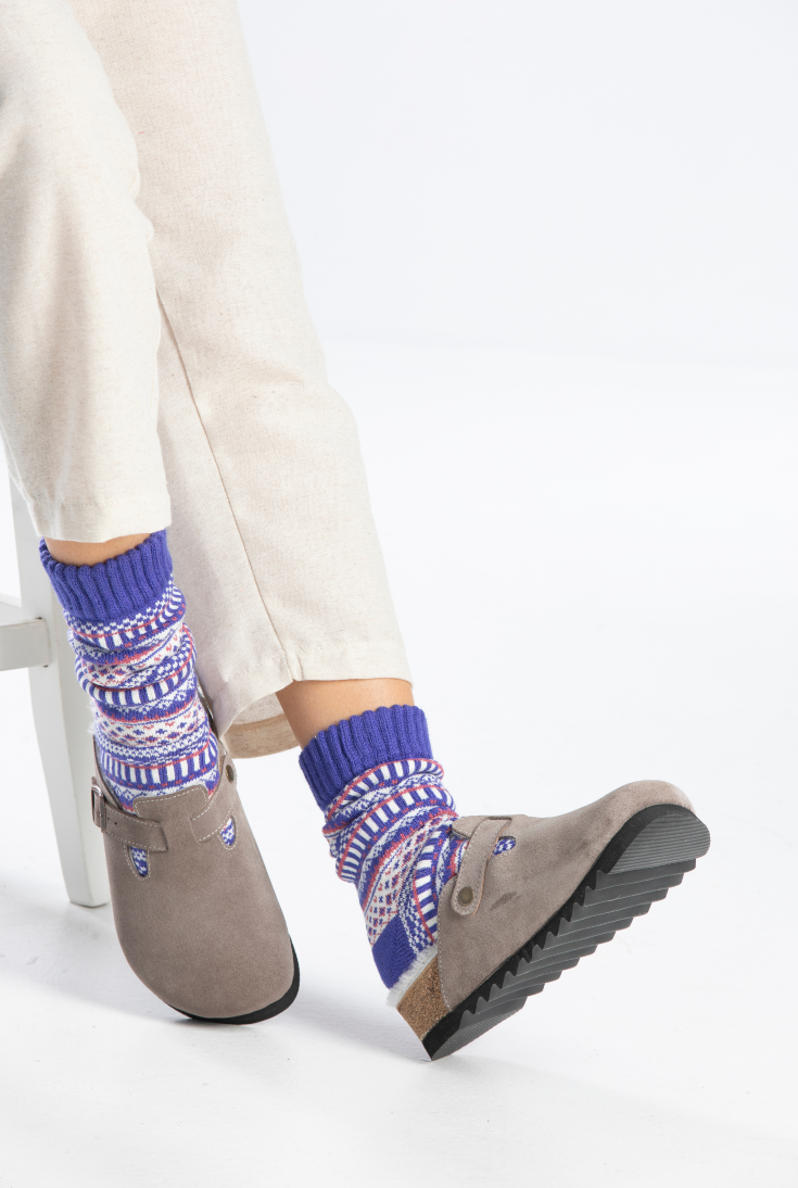 Susana Shearling- Natural Cork- Suede Shearling- Mink