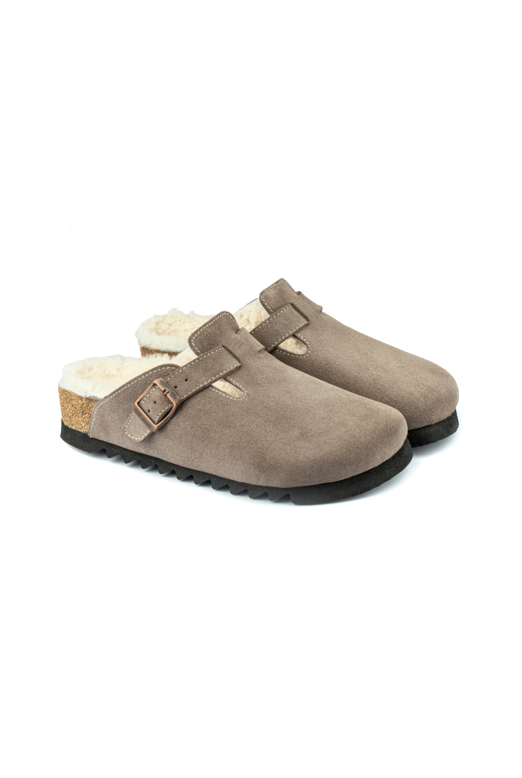 Susana Shearling- Natural Cork- Suede Shearling- Mink