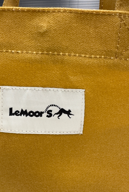 Lemoors Hibiscus Waxed Canvas Tote Bag Mustard