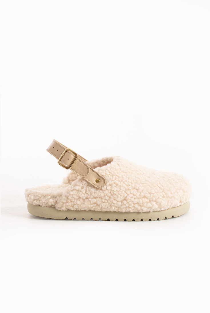 Lemoors Clara Koyun Tüylü Eva Terlik Ekru Rengi