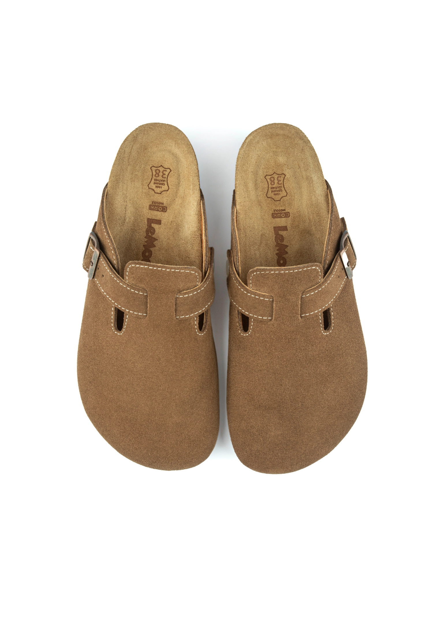 Susana- Natural Cork- Suede Leather- Brown