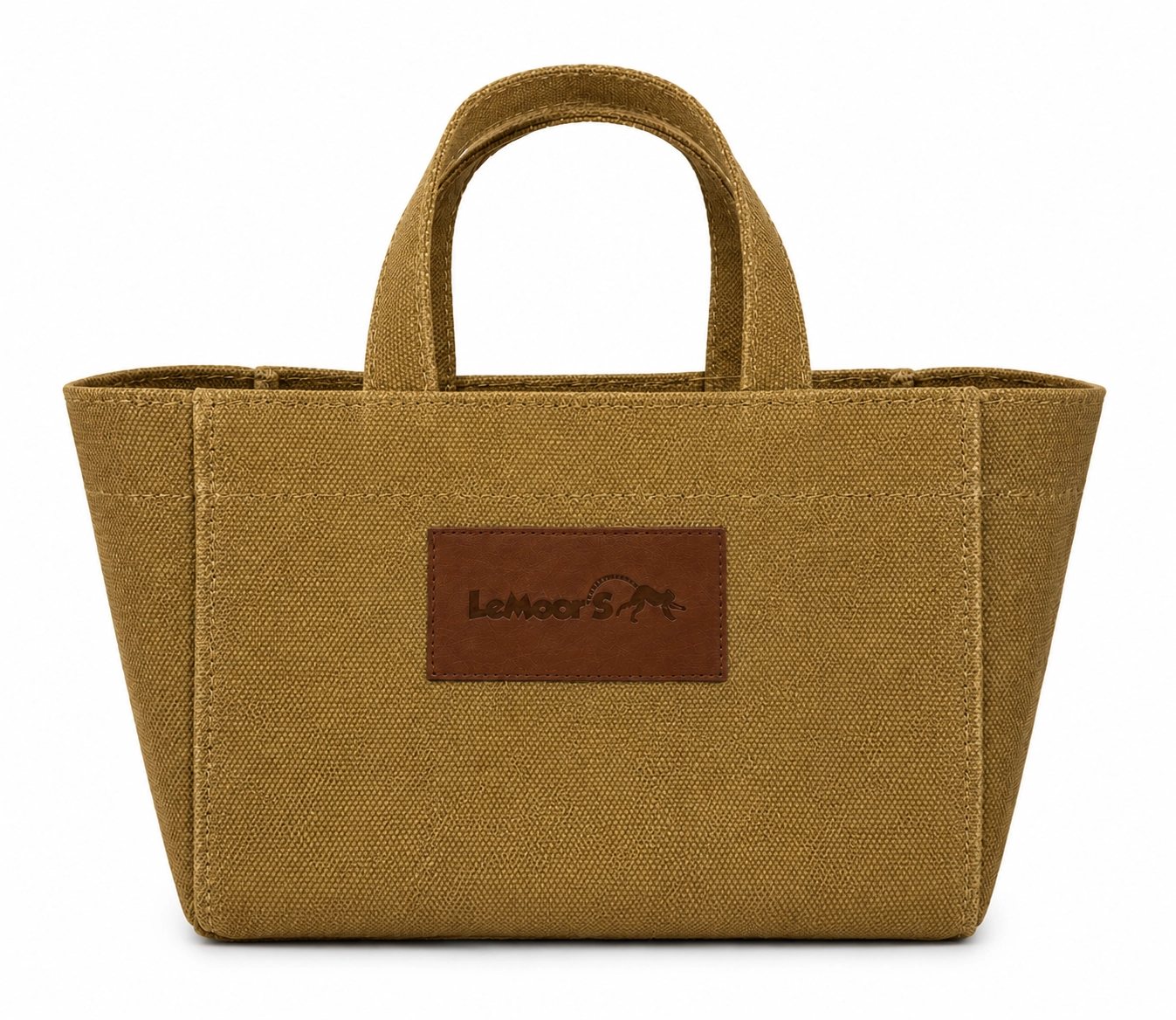 Tiny Hibiscus Hardal Renk Mumlu Kanvas Tote Bag