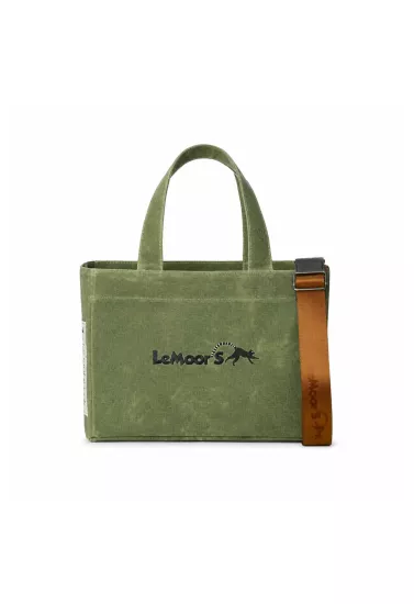 Hibiscus Mumlu Kanvas Haki Renk Tote Bag