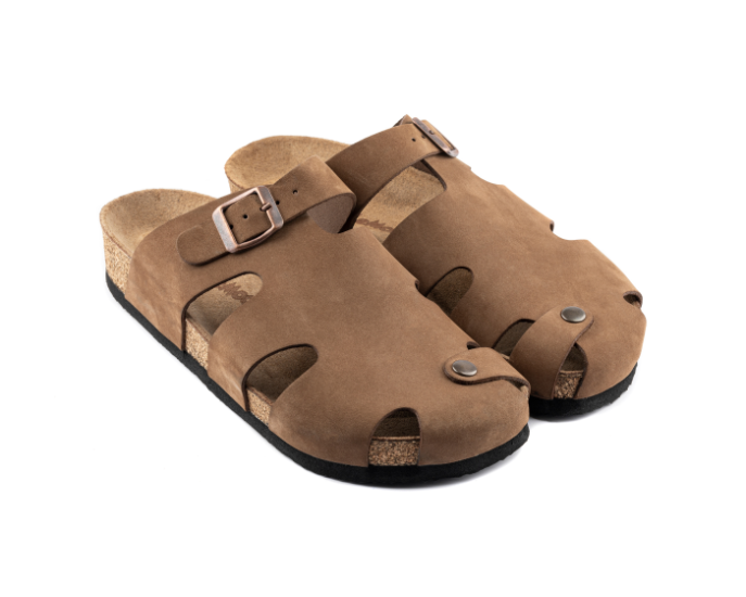 Diego- Natural Cork- Nubuck Leather- Sand