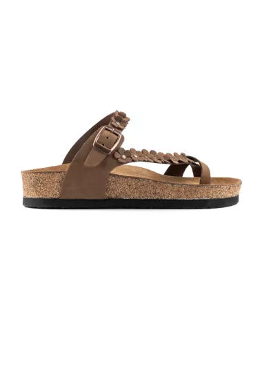 Jane- Natural Cork- Nubuck Leather- Sand