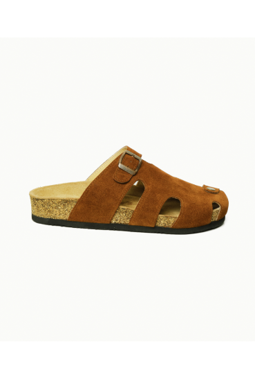 Diego- Natural Cork- Suede Leather- Cinnamon Powder