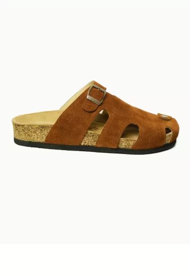 Diego- Natural Cork- Suede Leather- Cinnamon Powder