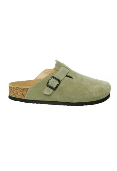 Susana- Natural Cork- Suede Leather- Avocado