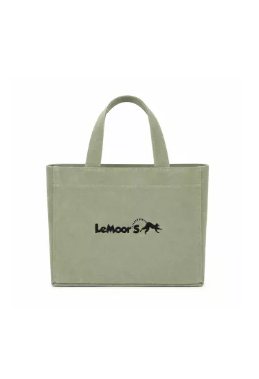 Hibiscus Mumlu Kanvas Açık Yeşil Tote Bag