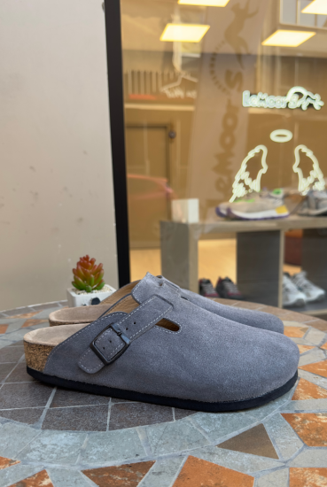 Susana- Natural Cork- Suede Leather- Antrasit
