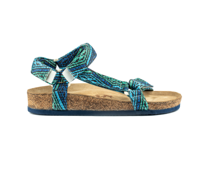 Tengri- Doğal Mantar Taban- Etnik Desenli- Erkek Sandalet